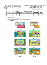 Bài kiểm tra định kỳ cuối học kỳ I môn Tiếng Anh Lớp 4 - Năm học 2021-2022 (Có đáp án)